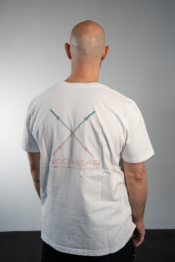 Oversize White blue | pink