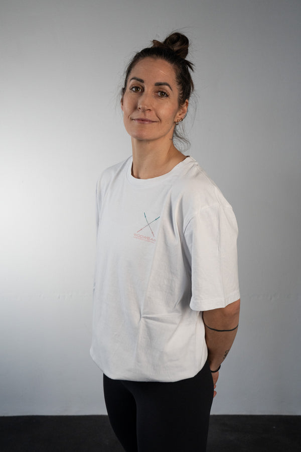 Oversize White blue | pink