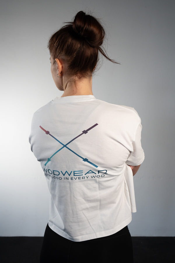 Boxy White blue | purple